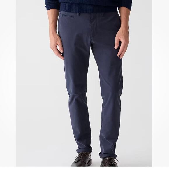 J Crew Men's 484 Slim Fit Midweight Tech Pant 29 x 32 Navy Blue Narrow Leg - Picture 1 of 16